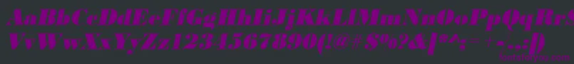 UrwbodonidextbolnarOblique Font – Purple Fonts on Black Background