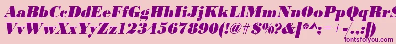 UrwbodonidextbolnarOblique Font – Purple Fonts on Pink Background