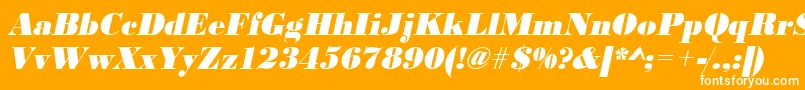UrwbodonidextbolnarOblique Font – White Fonts on Orange Background