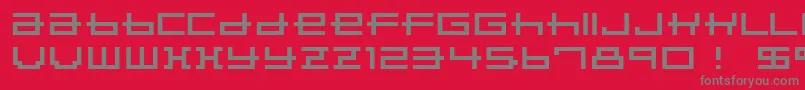 フォントPorpoise – 赤い背景に灰色の文字