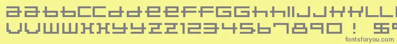 Porpoise Font – Gray Fonts on Yellow Background