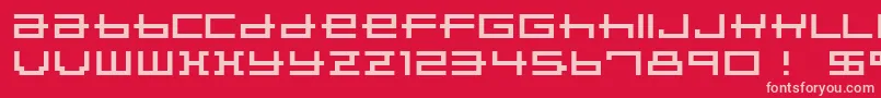 Porpoise Font – Pink Fonts on Red Background