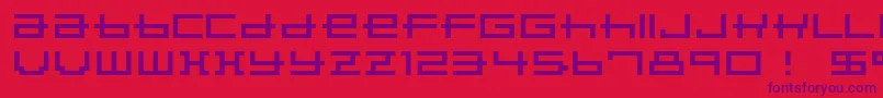 Porpoise Font – Purple Fonts on Red Background