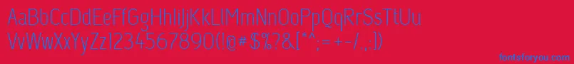 フォントCapsuula – 赤い背景に青い文字