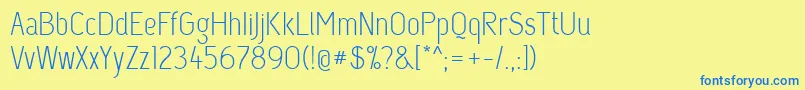 Capsuula Font – Blue Fonts on Yellow Background