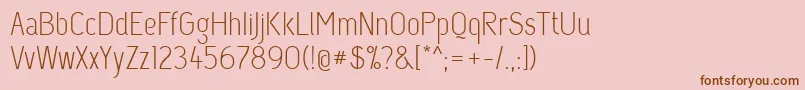 フォントCapsuula – ピンクの背景に茶色のフォント