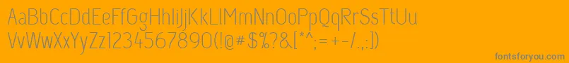 Capsuula Font – Gray Fonts on Orange Background