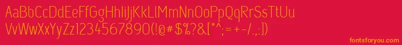 Capsuula Font – Orange Fonts on Red Background