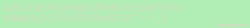 Capsuula-fontti – vaaleanpunaiset fontit vihreällä taustalla