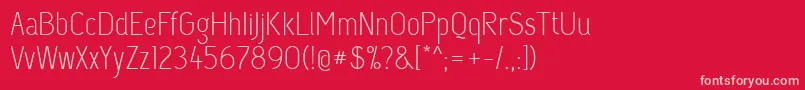 Capsuula Font – Pink Fonts on Red Background