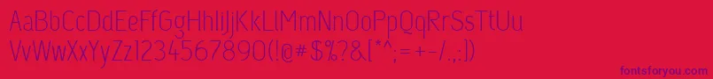 Шрифт Capsuula – фиолетовые шрифты на красном фоне