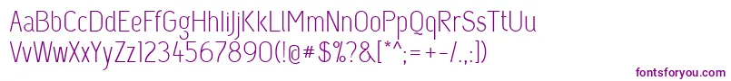 フォントCapsuula – 白い背景に紫のフォント