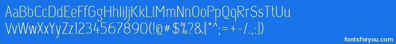 Capsuula Font – White Fonts on Blue Background