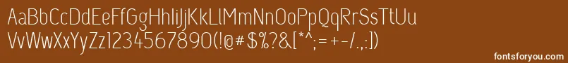 Шрифт Capsuula – белые шрифты на коричневом фоне