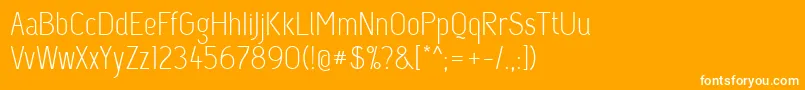 フォントCapsuula – オレンジの背景に白い文字