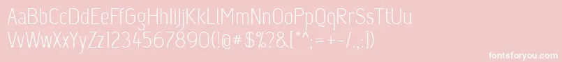 Capsuula-fontti – valkoiset fontit vaaleanpunaisella taustalla