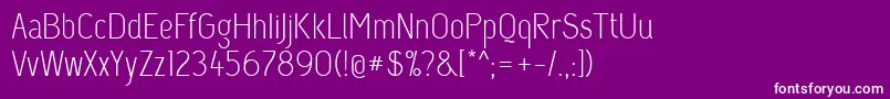 Capsuula-fontti – valkoiset fontit violetilla taustalla