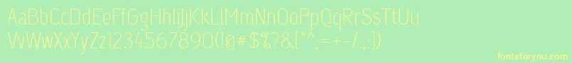 Capsuula Font – Yellow Fonts on Green Background