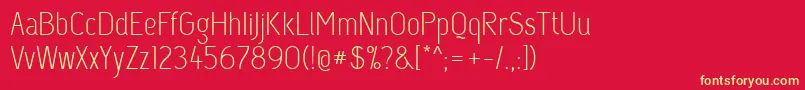 Capsuula Font – Yellow Fonts on Red Background