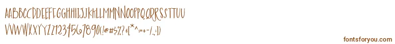 Шрифт AustieBostEnvelopesPrint – коричневые шрифты на белом фоне