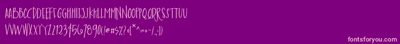AustieBostEnvelopesPrint Font – Pink Fonts on Purple Background