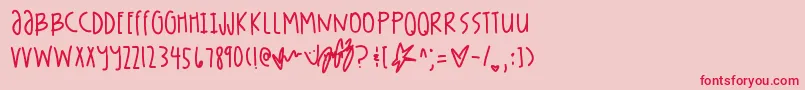 フォントTightsjays – ピンクの背景に赤い文字