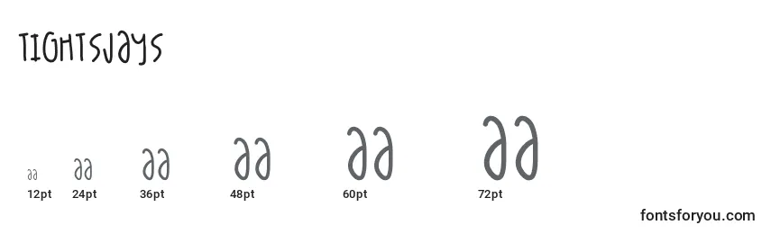 Tightsjays Font Sizes