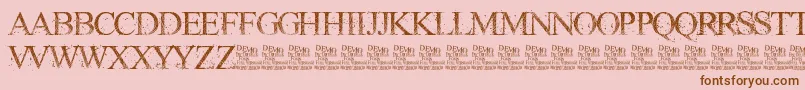 RiotGlassDemo Font – Brown Fonts on Pink Background