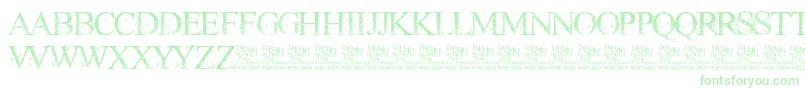 RiotGlassDemo Font – Green Fonts on White Background