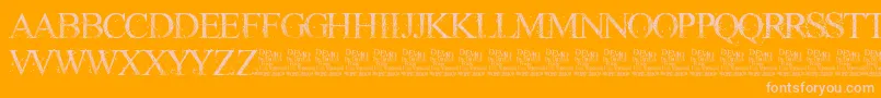 RiotGlassDemo Font – Pink Fonts on Orange Background