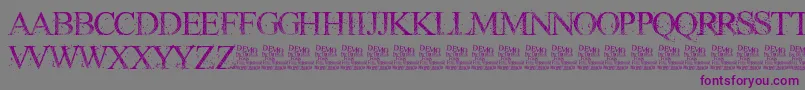 RiotGlassDemo Font – Purple Fonts on Gray Background