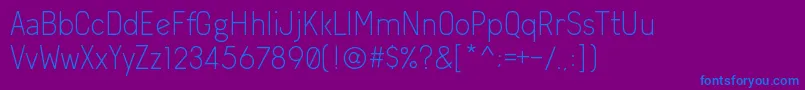 ArvinLight Font – Blue Fonts on Purple Background