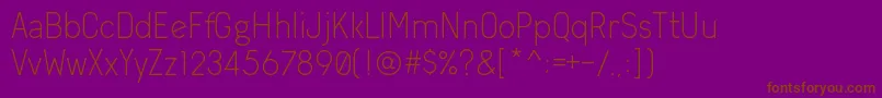 ArvinLight Font – Brown Fonts on Purple Background