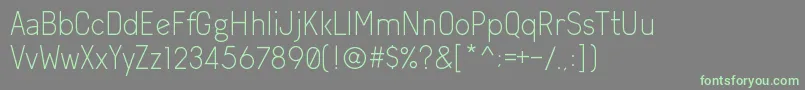 ArvinLight-fontti – vihreät fontit harmaalla taustalla