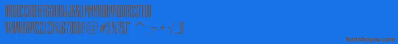 AEmpirialnr Font – Brown Fonts on Blue Background