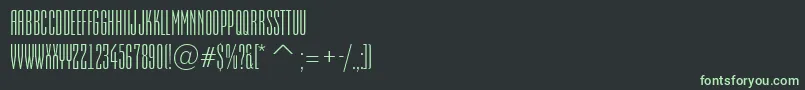 Fonte AEmpirialnr – fontes verdes em um fundo preto