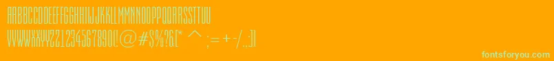 AEmpirialnr Font – Green Fonts on Orange Background