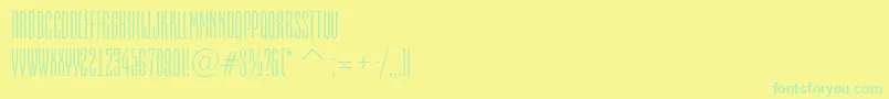 AEmpirialnr Font – Green Fonts on Yellow Background