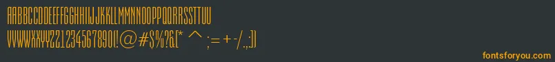 フォントAEmpirialnr – 黒い背景にオレンジの文字