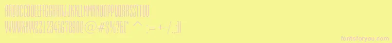 AEmpirialnr Font – Pink Fonts on Yellow Background
