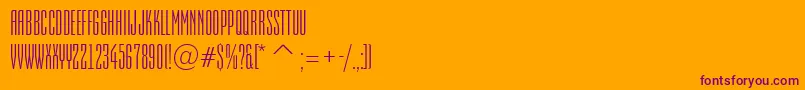 AEmpirialnr Font – Purple Fonts on Orange Background