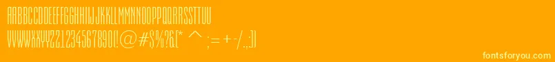 AEmpirialnr Font – Yellow Fonts on Orange Background