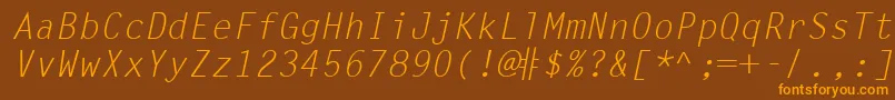 Police LetterGothicLtSlanted – polices orange sur fond brun