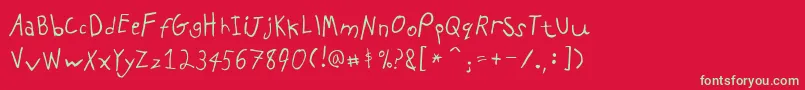 More about PfkidsproGradeone Font PfkidsproGradeone Font – Green Fonts on Red Background
