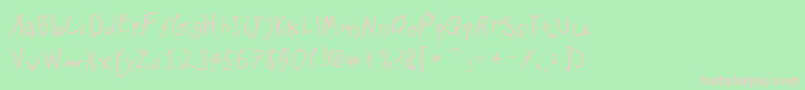 PfkidsproGradeone Font – Pink Fonts on Green Background