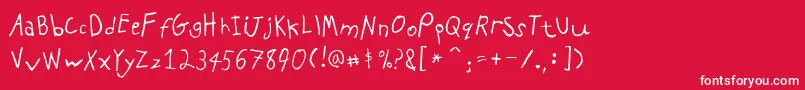 PfkidsproGradeone Font – White Fonts on Red Background