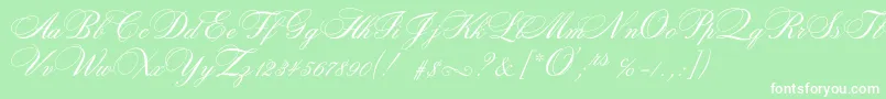 Rosamundatwoc Font – White Fonts on Green Background