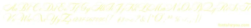 Czcionka Rosamundatwoc – żółte czcionki
