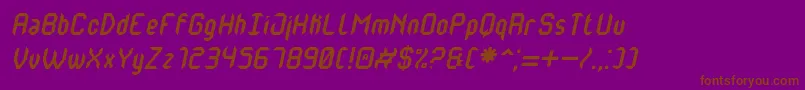 MonsterOfSouthItalicSt Font – Brown Fonts on Purple Background