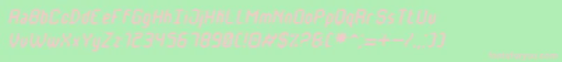 MonsterOfSouthItalicSt Font – Pink Fonts on Green Background